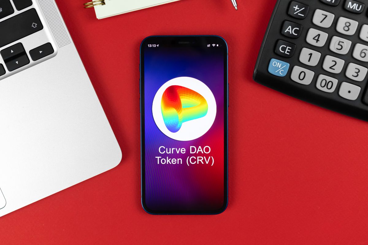Curve DAO Token (CRV) on a smart phone